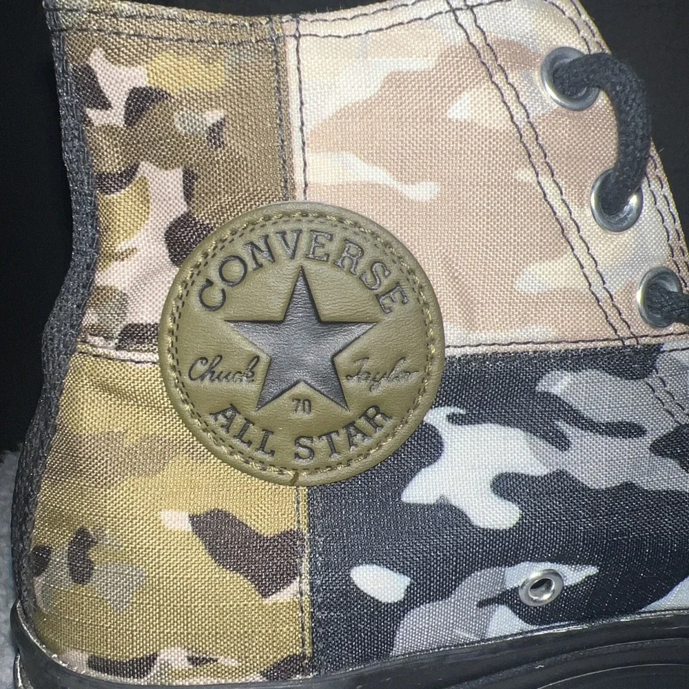 Converse All Star Chuck Taylor Sneaker Men Sz 8 Blocked Camo Patch 70 Hi 165912c